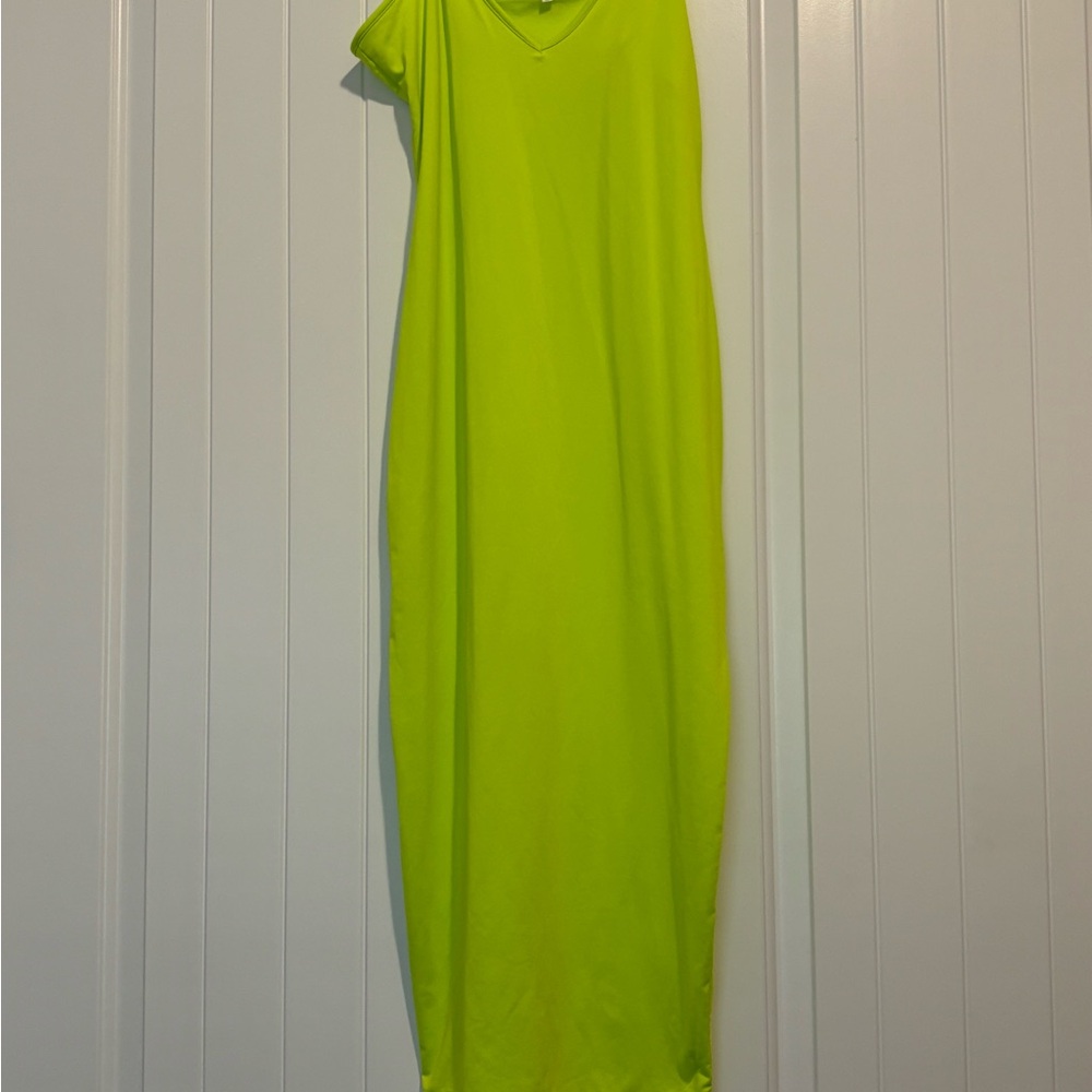 Amazon Bright Lime Midi Dress
